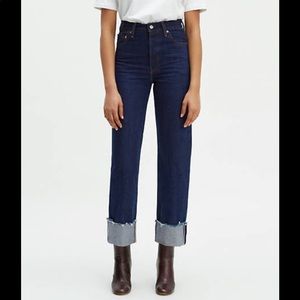 Levi’s Ribcage Straight Selvedge Jeans (size 30)